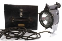 Lot 1131 - BRITISH NAVAL SIGNALLING LAMP case and lamp...