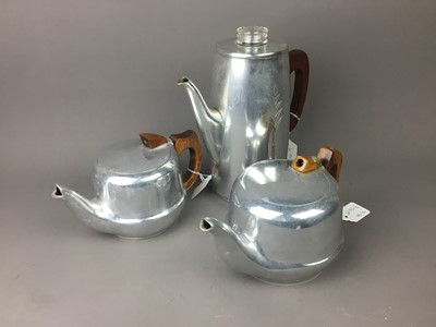 Lot 192 - A LOT OF TWO PICQUOT WARE TEAPOTS AND OTHER ITEMS