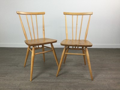 Lot 189 - A SET OF FOUR ERCOL CHILTERN PATTERN KITCHEN CHAIRS