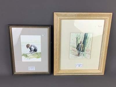 Lot 102 - A PAIR OF WATERCOLOURS BY DAVID WALKER