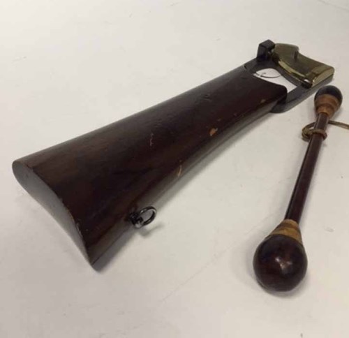 Lot 1135 - WEBLEY PISTOL SHOULDER STOCK stamped number...