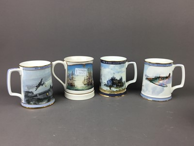 Lot 182 - A GROUP OF ROYAL DOULTON MILITARY TANKARDS