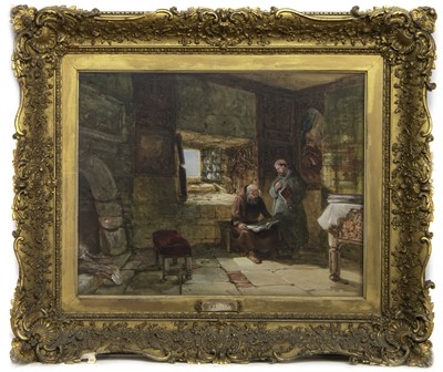 Lot 73 - THE READING ROOM, A WATERCOLOUR