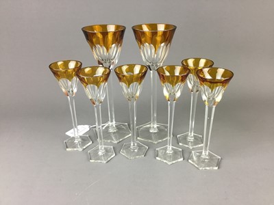 Lot 232 - A SET OF EIGHT GLASSES IN THE MANNER OF BACCARAT