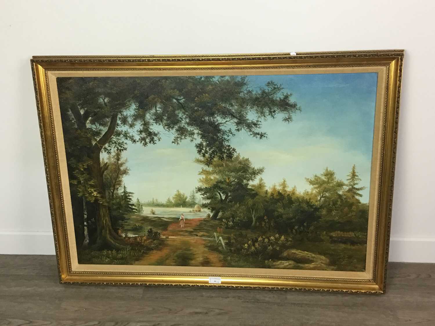 Lot 44 - COUNTRY PATH, AN OIL BY WILLIAM POWELL AND TWO OTHER PICTURES