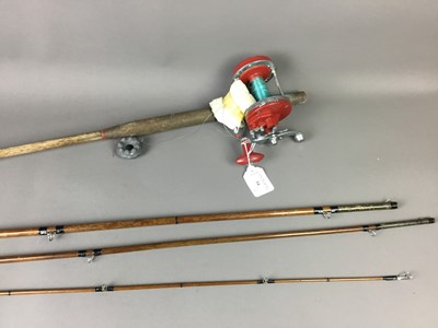 Lot 34 - A LOT OF TWO FISHING RODS AND A REEL