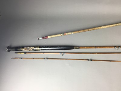 Lot 34 - A LOT OF TWO FISHING RODS AND A REEL