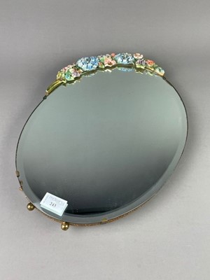 Lot 243 - A 1920'S BARBOLA OVAL MIRROR