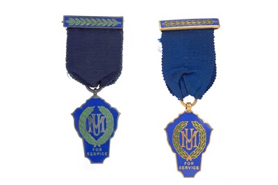 Lot 854 - TWO ENAMELLED MEDALS