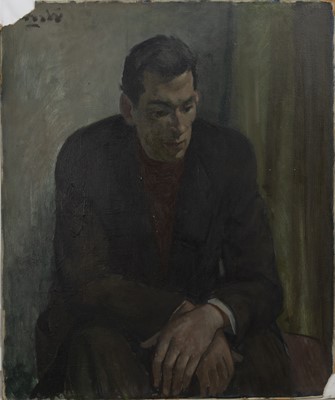 Lot 701 - PORTRAIT OF A MAN, AN OIL BY WILLIAM CROSBIE