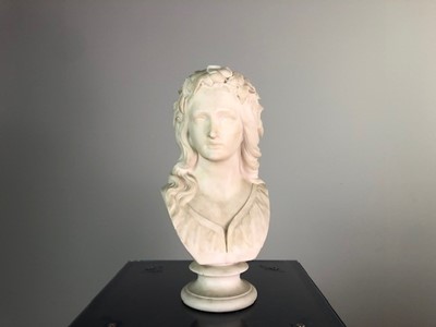 Lot 291 - A COPELAND BISQUE PORCELAIN BUST OF OPHELIA