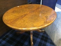 Lot 1266 - VICTORIAN WALNUT OVAL TIP UP BREAKFAST TABLE...