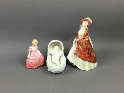 Lot 89 - A ROYAL DOULTON FIGURE OF 'THE PAISLEY SHAWL' AND OTHER FIGURES