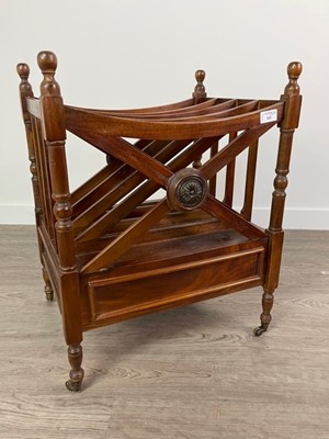 Lot 325 - A REPRODUCTION MAHOGANY CANTERBURY