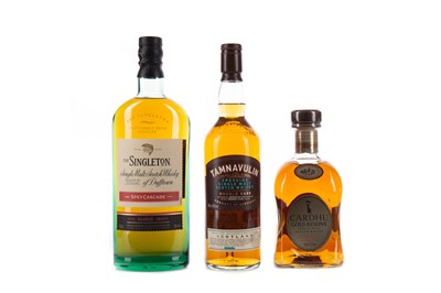 Lot 128 - SINGLETON OF DUFFTOWN SPEY CASCADE, TAMNAVULIN DOUBLE CASK, AND CARDHU GOLD RESERVE