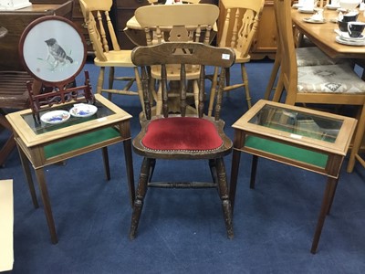 Lot 435 - A PAIR OF MAHOGANY BIJOUTERIE TABLES