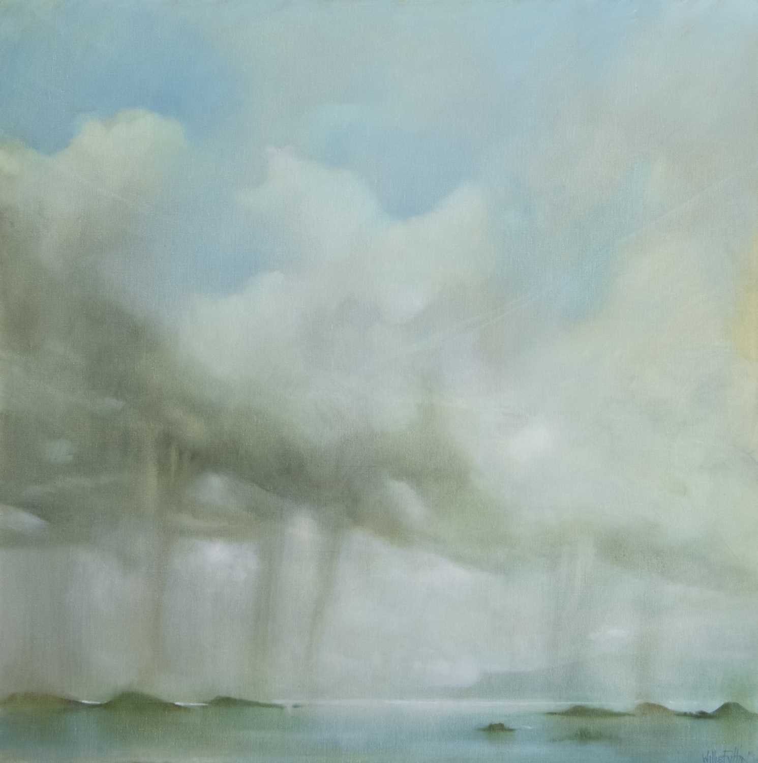 Lot 613 - RAIN OVER THE ISLANDS, AN OIL BY WILLIE FULTON