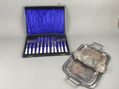 Lot 455 - A LOT OF THREE CASED CUTLERY SETS