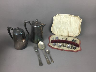 Lot 466 - A COLLECTION OF SILVER PLATED WARE INCLUDING FLATWARE