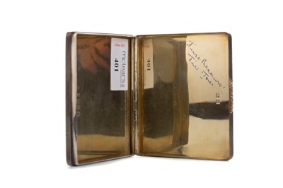 Lot 401 - A SILVER CIGARETTE CASE BY DUNHILL