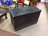 Lot 1303 - VICTORIAN PAINTED PINE BLANKET CHEST the...