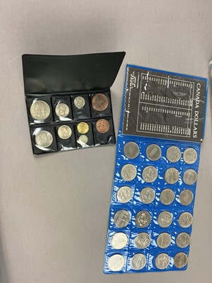 Lot 210 - A LOT OF VARIOUS COINS AND AN ILFORD CAMERA IN CARRY CASE