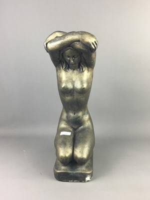 Lot 516 - A GILDED CEMENT GARDEN FIGURE