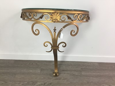 Lot 543 - A GILTMETAL CONSOLE TABLE