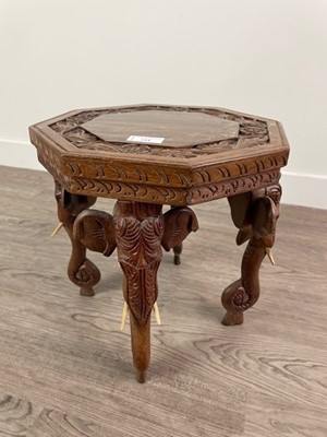 Lot 544 - AN INDIAN ROSEWOOD OCTAGONAL JARDINIERE STAND