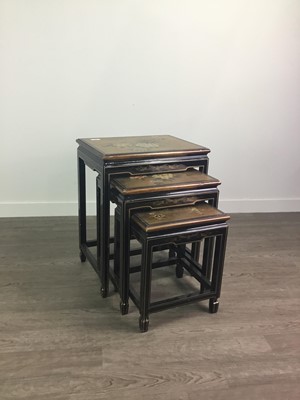 Lot 550 - A NEST OF THREE ASIAN OCCASIONAL TABLES