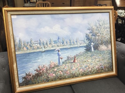 Lot 450A - ON THE RIVERBANKS, AN OIL