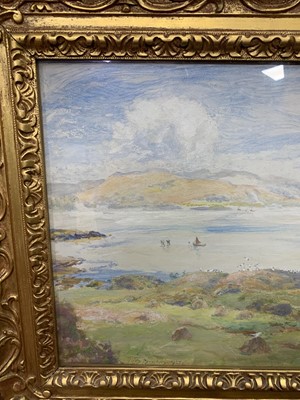 Lot 89 - THE WHITE SANDS OF MORAR, AN OIL BY SIR DAVID MURRAY