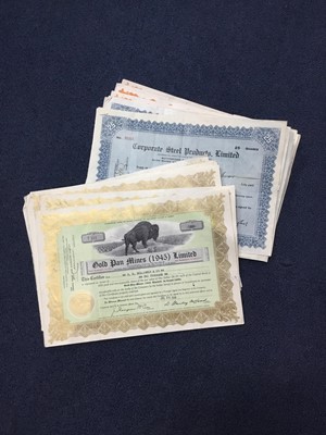 Lot 572 - A LOT OF 1940'S MINING SHARE CERTIFICATES