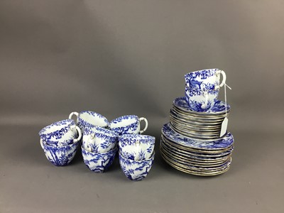 Lot 578 - A ROYAL CROWN DERBY BLUE AND WHITE TEA SERVICE