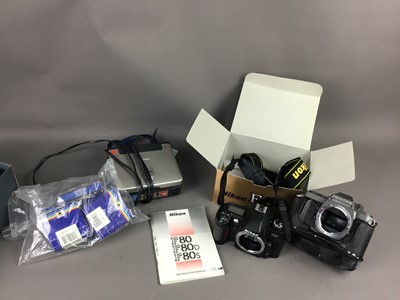 Lot 584 - A MINOLTA CAMERA ALONG WITH OTHER CAMERAS AND EQUIPMENT