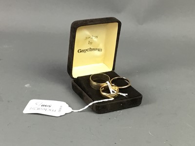 Lot 590 - A LOT OF THREE GOLD WEDDING RINGS