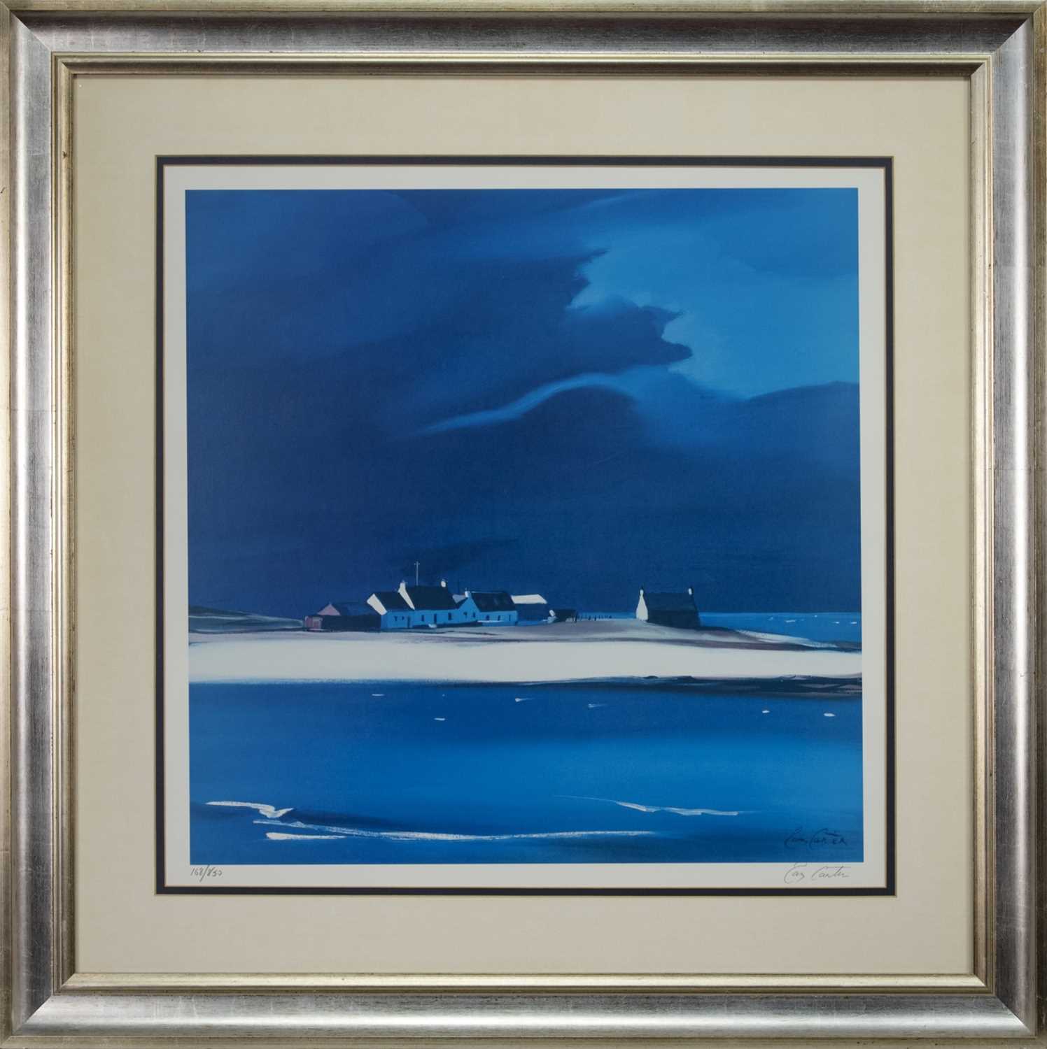 Lot 643 - THE ROW - TIREE, A LIMITED EDITION PRINT BY PAM CARTER