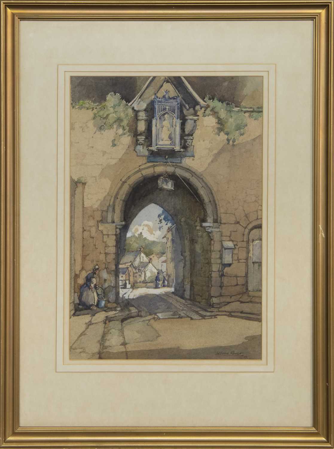 Lot 88 - ARCHWAY, A WATERCOLOUR BY WILLIAM EDNIE ROUGH