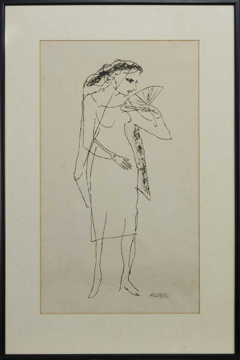 Lot 685 - FEMALE WITH FIN, AN ETCHING BY ELI MONTLAKE