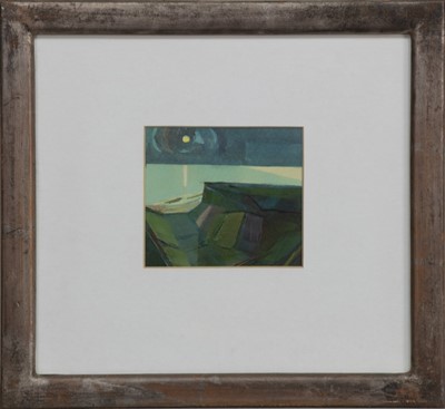 Lot 694 - NIGHT MOON, A WATERCOLOUR BY COLIN BLACK