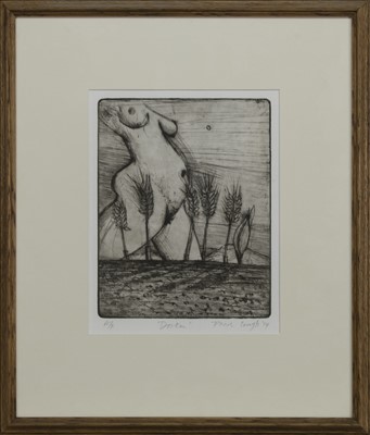 Lot 697 - DOCKAN, AN ETCHING BY FRED CRAYK