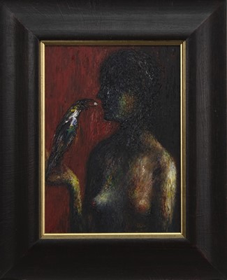 Lot 710 - OIL STUDY, AN OIL BY JOSEPH URIE