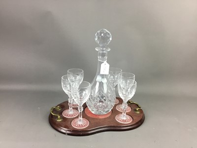 Lot 158A - A CRYSTAL DECANTER AND SIX GLASSES SET