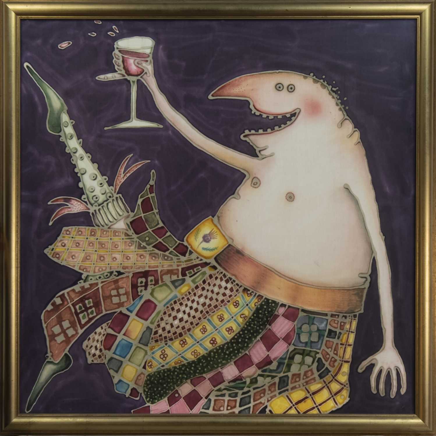 Lot 758 - MULLED WINE TOAST, A LARGE BATIQUE BY CLARE MACKIE