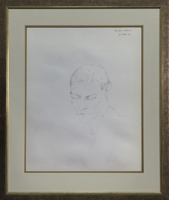 Lot 766 - RUSSELL HUNTER, A PENCIL DRAWING  BY JOHN BELLANY