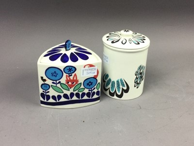 Lot 201 - A WEST GERMAN VASE AND OTHER CERAMICS