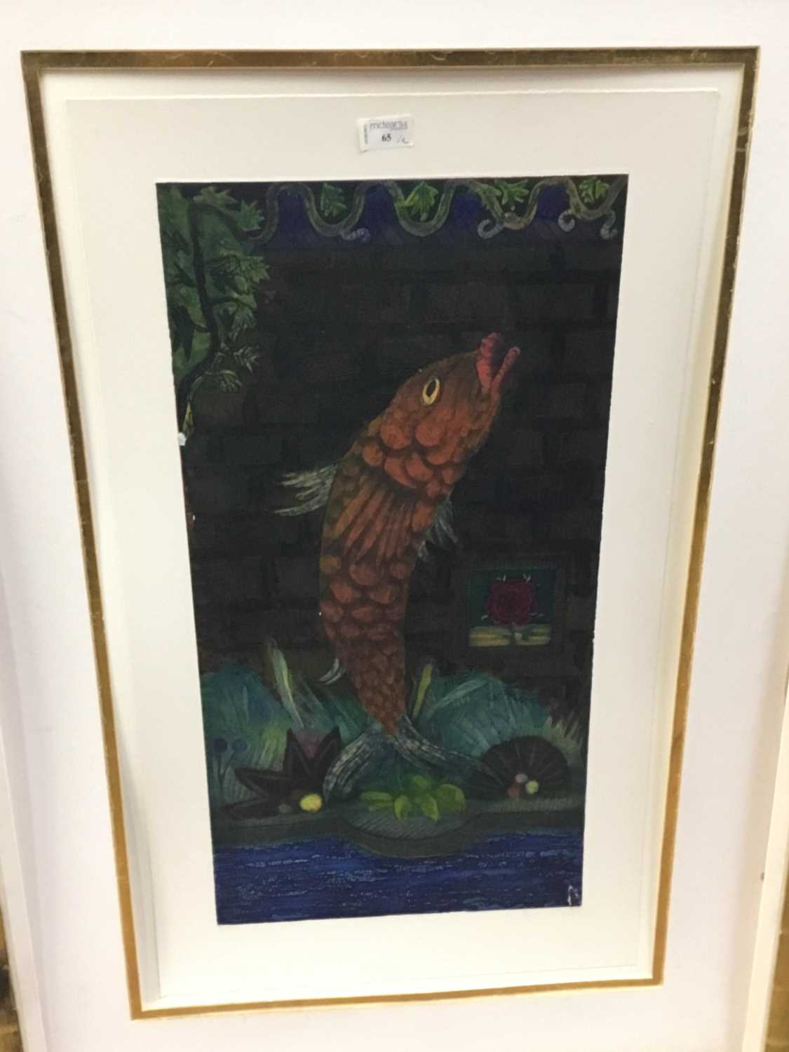 Lot 65 - A PAIR OF FRAMED PRINTS OF FISH