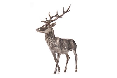 Lot 429 - A FINELY MODELLED ELIZABETH II SILVER STAG