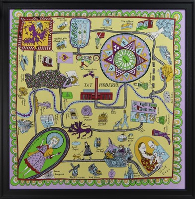 Lot 784 - 100% SILK SCARF BY GRAYSON PERRY