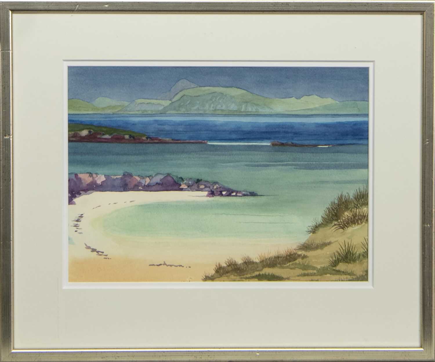 Lot 463 - SCOTTISH BEACH, A WATERCOLOUR ATTRIBUTED TO TOM SHANKS